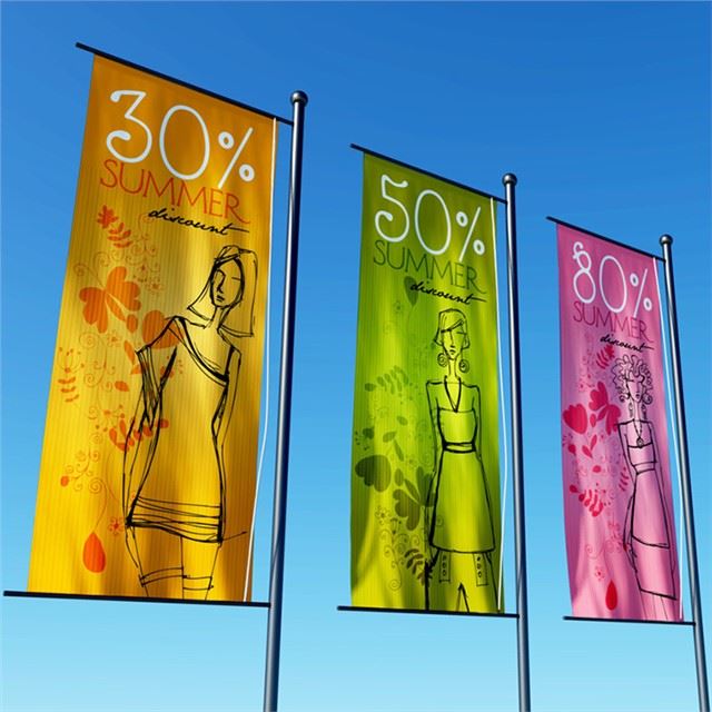 Dye Sublimation Textile Flag Fabric 110gsm